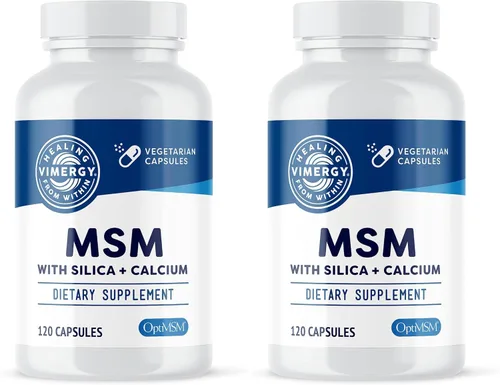 Miniatura 7 de Vimergy MSM con cápsulas de sílice + calcio, 120 porciones, apoya la salud ósea, promueve la salud del cabello y las uñas, sin OMG, sin gluten