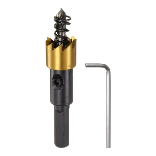 Miniatura 13 de HARFINGTON Sierra de agujero 0.472 in (1/2") M35 HSS (acero de alta velocidad) recubierto de titanio cortador de broca abridor para acero inoxidable