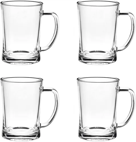 Miniatura 8 de Paquete de 2 vasos de cerveza grandes pesados con asa, jarras de cerveza de vidrio de 22 onzas, juego de vasos de cerveza tradicionales