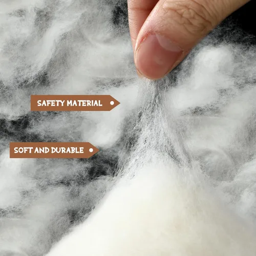 Miniatura 4 de Relleno de Algodón de 250g/0.55lb para Animales de Peluche, Almohada Suave, Relleno de Fibra de Algodón Natural, para Juguetes, Decoraciones