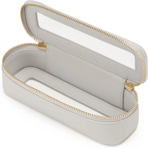 Miniatura 70 de Bolsa de maquillaje transparente Popvibe, estuche de cosméticos de viaje con cremallera, bolsa de aseo transparente con cremallera, organizador Malva