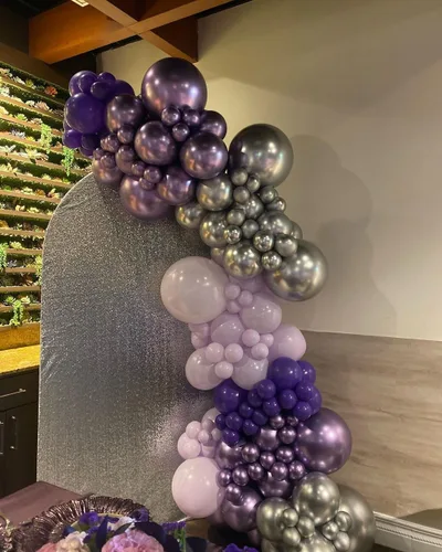 Miniatura 7 de KBZVNAF - Globos de látex morados oscuros para fiestas - Paquete de 50 globos de 12 pulgadas de helio, globos morados mate para cumpleaños, bodas