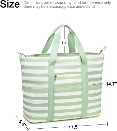 Miniatura 5 de LEDAOU Bolsa grande de playa para mujer, impermeable, a prueba de arena, con cremallera, bolsa de viaje para gimnasio