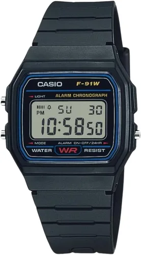 Casio F91W Series | Digital Watch | Water Resistant | LED Light | 1/100 SEC Stopwatch | Regular Time Keeping (HR, Min, SEC, PM, Date, Day) | Daily
