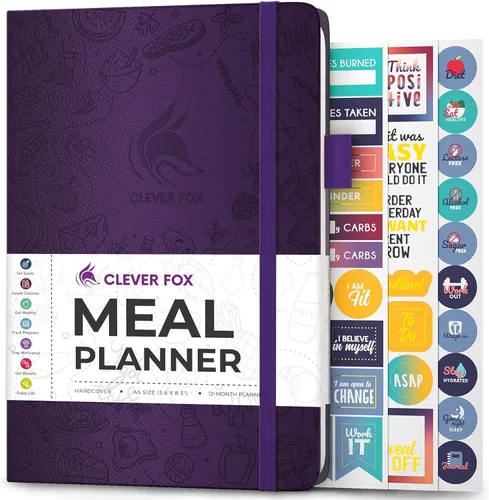 Miniatura 12 de Clever Fox Agenda semanal de comidas, diario de preparación de comidas semanal y diario con listas de compras y comestibles para planificación