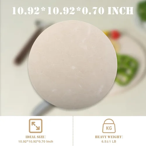 Miniatura 3 de Koville Tabla de cortar redonda de mármol de 11 pulgadas para encimera de cocina, tabla de mármol natural para pastelería, tabla de queso, tabla