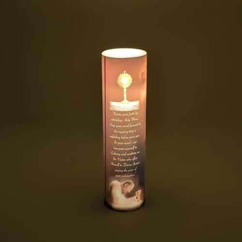 Miniatura 7 de St Padre Pio, vela LED sin llama de oración devocional