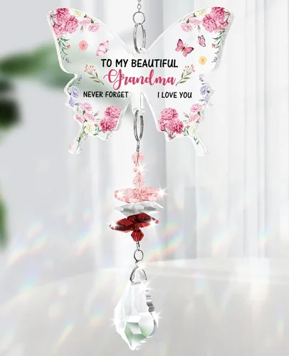 Funnli Regalos para abuela, regalos de cumpleaños para abuela, atrapasoles de cristal, Navidad, cumpleaños, día de la madre, Acción de Gracias, día