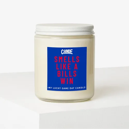 Miniatura 3 de Huele como una vela Bill Win – Vela perfumada inspirada en el fútbol Bills – Fragancia de roble vainilla – Cera de soja vertida a mano – Regalo