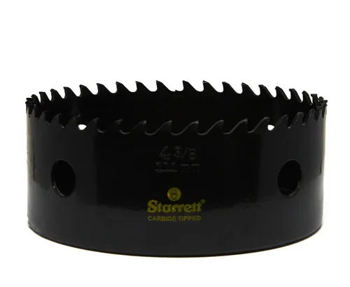 Miniatura 14 de Starrett Sierra perforadora con punta de carburo con acabado de superficie de alta calidad, ideal para madera, PVC y fibra de vidrio, 3 dientes por