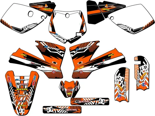 Miniatura 4 de Kit de base gráfica SX 65 Mayhem Orange Senge 2002-2008 compatible con KTM