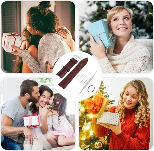 Miniatura 7 de Hemobllo 1 Set Leather Strap Leather Wristband Reloj Inteligente Para Mujer Relojes Inteligentes Para Mujer Replacement Strap Band Reloj Inteligente