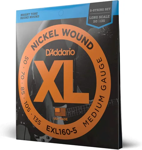 Miniatura 37 de D'Addario XL Nickel EXL170S - Cuerdas para bajo de 4 cuerdas con entonación perfecta, sensación uniforme, durabilidad potente, calibre 45-100