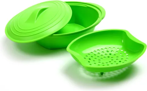 Miniatura 2 de Norpro Vaporizador de silicona con inserto, verde, 1 unidad (paquete de 1)