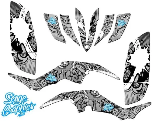 Miniatura 8 de All Years Raptor 350 Zany Blue Senge - Kit de gráficos compatible con Yamaha