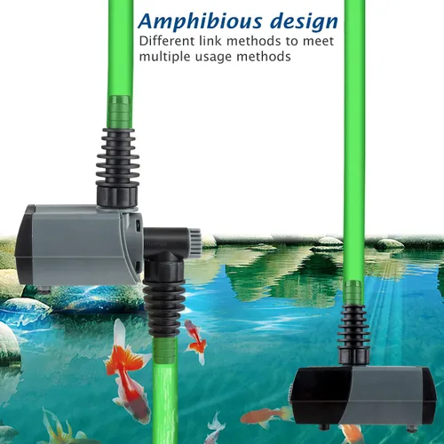 Miniatura 7 de WaterRebirth (HSUP-1400F) Bomba de agua sumergible con chorros de fuente - Bomba de estanque - Bomba sumergible - Bomba de fuente de agua - Bomba