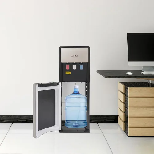Miniatura 2 de Dispensador de enfriador de agua 3 en 1, dispensador de agua de pie de carga inferior para botellas de 5 galones, dispensador de agua caliente