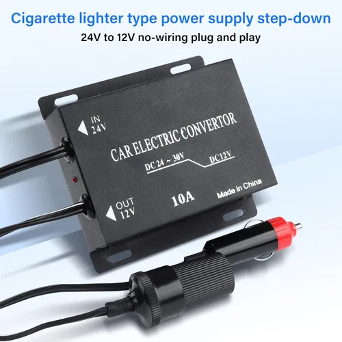 Miniatura 2 de Convertidor de carga de automóvil de 24 V a 12 V, 10 A, 120 W, encendedor de cigarrillos de automóvil, convertidor de fuente de alimentación de 24 V