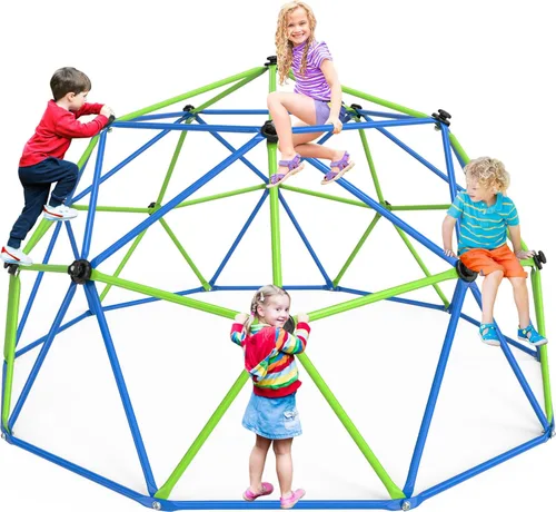 Miniatura 11 de GIKPAL Cúpula de Escalada, Cúpula Geométrica de 6 Pies Mejorada con Agarre para Escalada para Niños, Equipo de Juego para Interiores y Exteriores