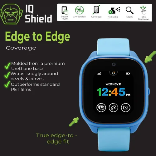 Miniatura 6 de IQShield Paquete de 6 protectores de pantalla para Verizon Gizmo Watch 2, fácil de instalar, ultrafino, resistente a las manchas, arañazos