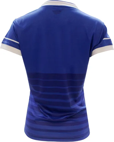 Miniatura 4 de ARZA Sports Women’s El Salvador Fan Soccer Jersey – Blue White Pink Slim Fit V‑Neck Shirt