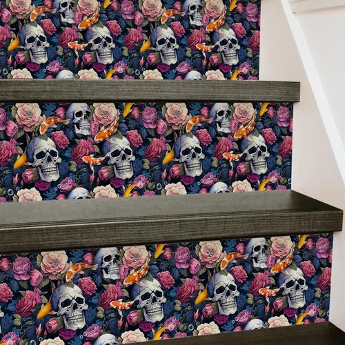 Miniatura 11 de funlife 7 calcomanías autoadhesivas de papel de contacto para escaleras, calcomanías autoadhesivas para escalones, decoración de oficina en casa
