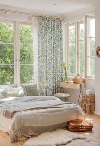 Miniatura 4 de Cortinas de lino natural de mezcla de lino para sala de estar/cortinas semiopacas de 102 pulgadas de largo, 1 panel, paneles de ventana florales