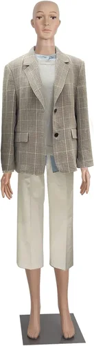 Miniatura 9 de Maniquí femenino de cuerpo completo, cuerpo blanco, cabeza dorada, manecillas doradas, maniquí de costura de 70 pulgadas, maniquí articulable