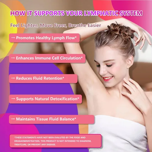 Miniatura 3 de Gotas de drenaje linfático liposomal, soporte linfático orgánico 11 en 1 con trébol rojo, equinácea, saúco, raíz de bardana para limpieza linfática