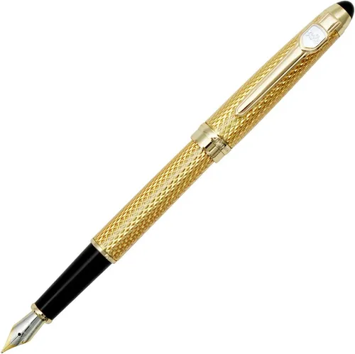 Miniatura 8 de Gullor Pluma estilográfica avanzada Jinhao 163 Executive Negro y Plata 18kgp Punta Media