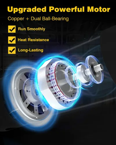 Miniatura 4 de VENTISOL Ventilador oscilante de montaje en pared de 20 pulgadas, ventiladores industriales de alta velocidad de 5500 CFM con 3 velocidades