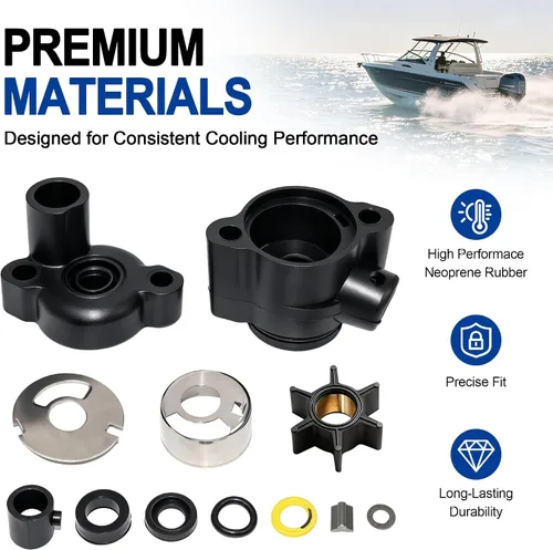 Miniatura 5 de MARKGOO Kit de reparación de impulsor de bomba de agua 70941A3 compatible con motores fueraborda Mercury y Mariner 4 4.5 6 7.5 9.8 HP Motor de barco