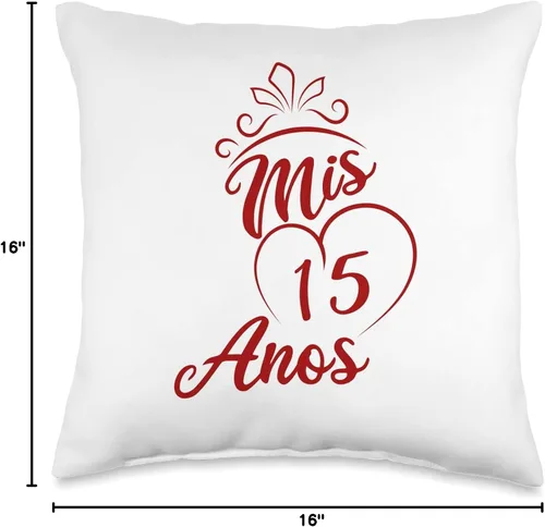 Miniatura 4 de Quinceanera Mis 15 Anos 15th Membrillo Almohada