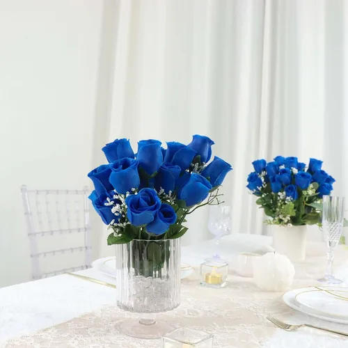 Miniatura 10 de Efavormart 12 arbustos Ramos de capullos de rosas artificiales de seda de primera calidad