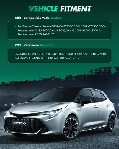 Miniatura 6 de SCITOO Arrancadores SAB0157 5801N compatibles con tractores Toro-Jardín GT2100/GT2200 2006-2008 GT2300 2006 Tractores-Césped LX425 2007/LX468