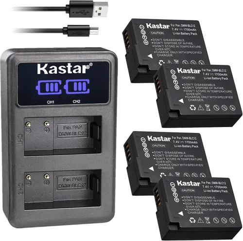 Miniatura 8 de Kastar DMW-BLC12 LED2 Cargador de batería USB compatible con Panasonic DMW-BLC12 DMW-BLC12E DMW-BLC12GK DMW-BLC12PP Batería, Panasonic DE-A79