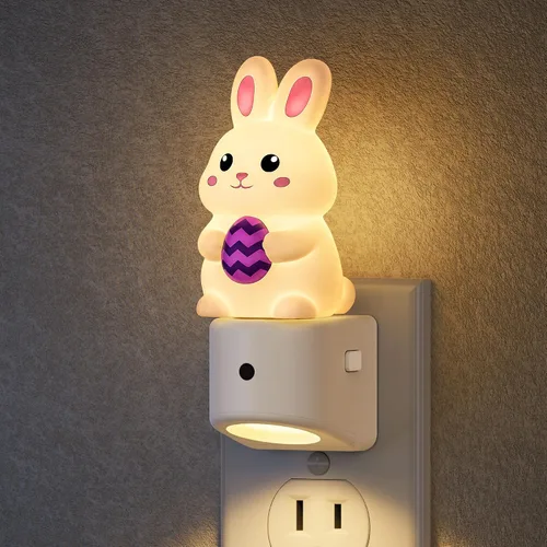 Miniatura 16 de Luces nocturnas de búho enchufables a la pared, bonita luz nocturna para niños, luz nocturna LED de 8 colores con sensor de atardecer a amanecer