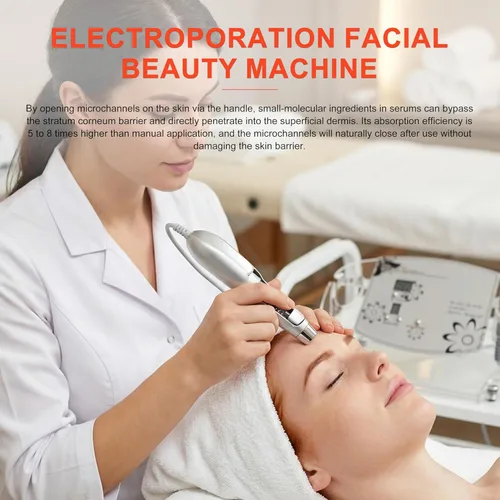 Miniatura 2 de Elitzia ETF49E Dispositivo facial de electroporación sin aguja, máquina de belleza facial importadora de iones de mesoporación, eliminación
