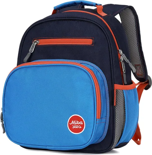 mibasies Mochila para niñas y niños, ideal para niños y niñas, mochila para preescolar jardín de infantes y primaria, Azul oscuro, Niñito-7L (no se