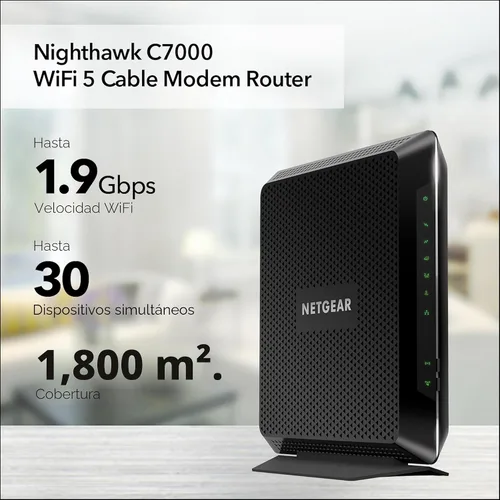 Miniatura 2 de NETGEAR Nighthawk - Combo de módem router C7000 compatible con proveedores de cable, incluyendo Xfinity de Comcast, Spectrum, Cox, planes de hasta