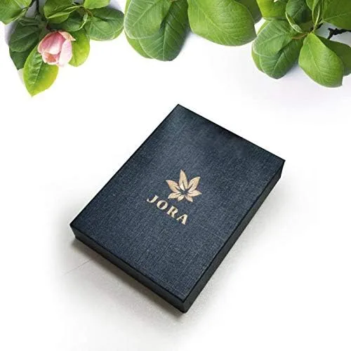 Miniatura 5 de JORA Aretes redondos de oro de 14 quilates con perlas cultivadas de agua dulce blanca para mujer, calidad AAAA