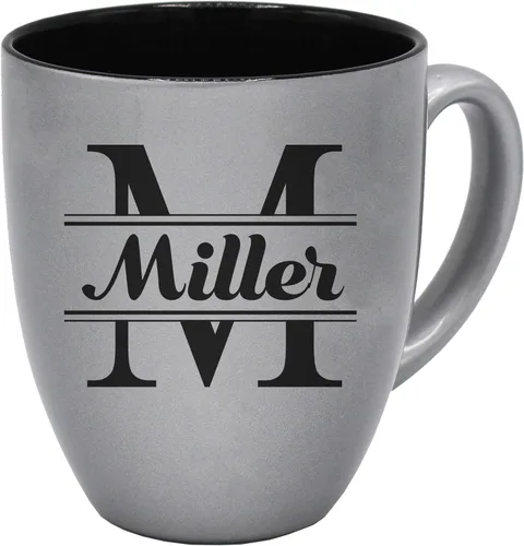 Miniatura 7 de The Wedding Party Store Taza de café con leche grabada personalizada, taza de café y té personalizada (azul)