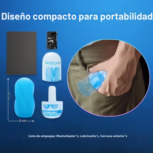 Miniatura 6 de Doble-Facial Onahole para Felaciones, Ultra-Suave Estiradera Juguete Sexual para Hombre, LNIIY Brazalete Realista para Pene con Caja