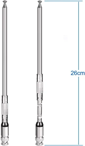 Miniatura 3 de Bingfu Antena de escáner de policía de 20-1300MHz 8 secciones telescópica BNC macho compatible con Uniden Bearcat Whistler Radio Scanner Cobra