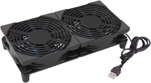 Miniatura 12 de Ventilador de refrigeración USB silencioso de 5 V de 4.724 in x 4 con cable de 47.244 in, refrigeración de flujo de aire grande de 152 CFM