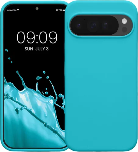 Miniatura 536 de kwmobile Funda Compatible con Google Pixel 6 Pro - Funda de teléfono de silicona TPU con acabado suave - Azul Arrecife