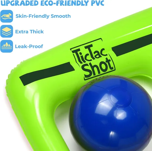 Miniatura 2 de Juego de Juguetes de Piscina TicTac Shot - Juego Inflable de Tic Tac Toe para Piscina con 10 Bolas - para Adultos, Adolescentes, Niños de 2 a 10