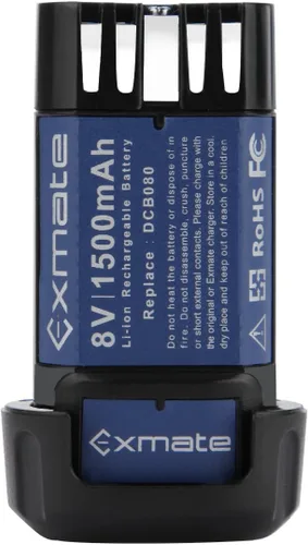 Miniatura 9 de Paquete de 2 baterías de 1500 mAh 8 V Max compatibles con Dewalt DCB080 DCF680N1 DCF682 DCB095 DW4390 DCF680N2 DCF680G2 DCL023 DCF680