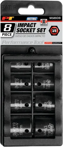 Miniatura 2 de Performance Tool M589DB Juego de llaves de impacto MET de 8 piezas de 3/8 pulgadas Metric