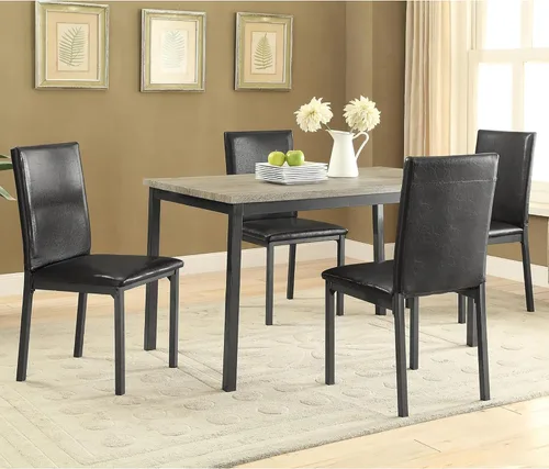 Miniatura 4 de Nexus Mesa de comedor rectangular gris y negro